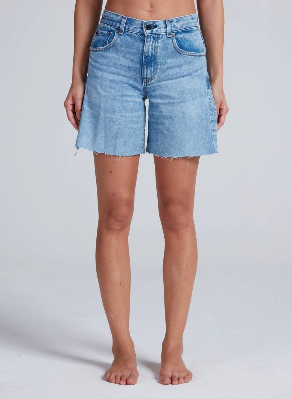NEW ASKK NY longboarder denim short in blondie